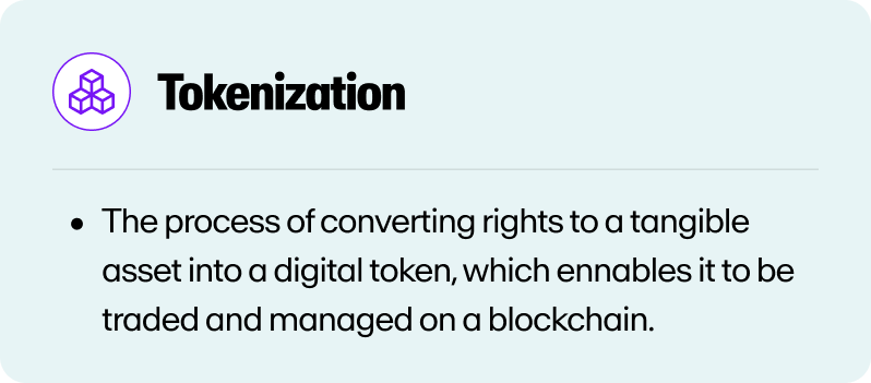 An image of the definition of asset tokenization.